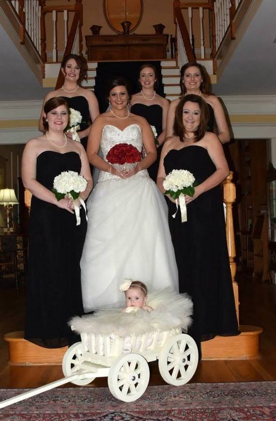 Small Flower Girl Wedding Wagon – Gloss White or Ivory